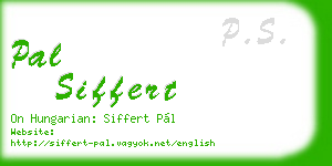 pal siffert business card